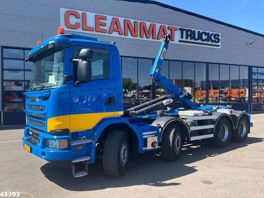 Scania G490 8x4 Euro 6 Hyva 30 Ton haakarmsysteem