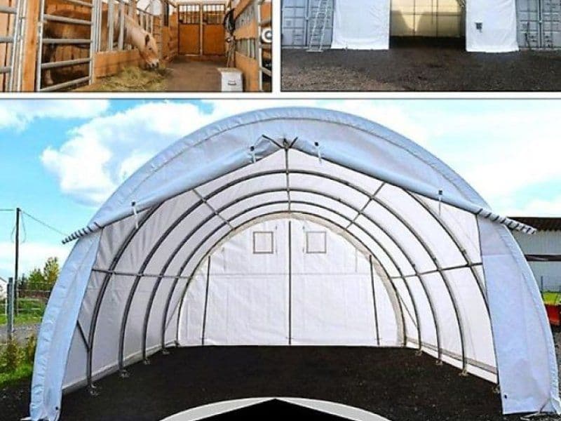 Tierunterstand Rundbogenhalle Lagerzelt Rundbogenzelt Agrarhalle