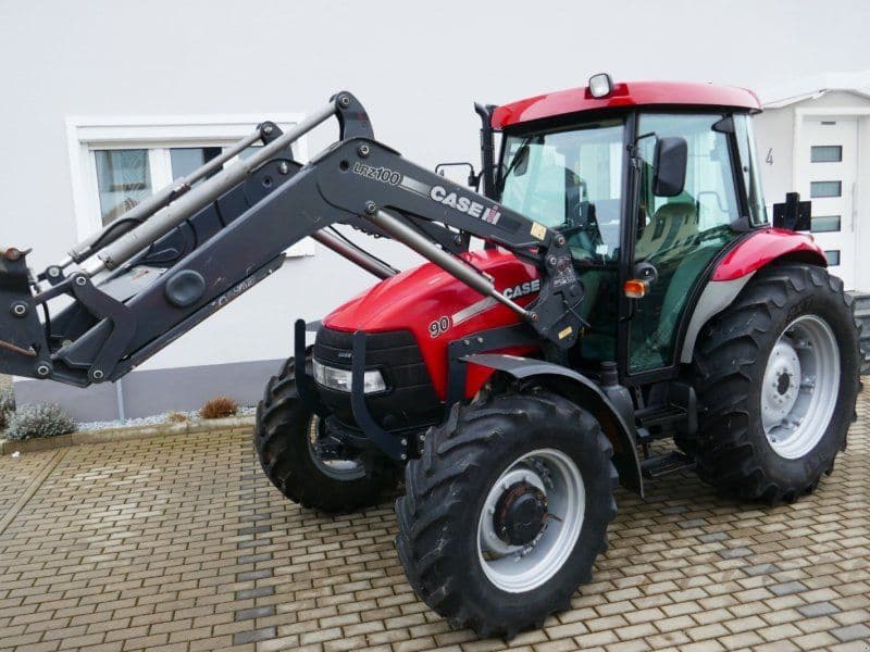 Case IH JX 90 Allr. Mit Druckluftanlage und Stoll Profi-Industriefrontla