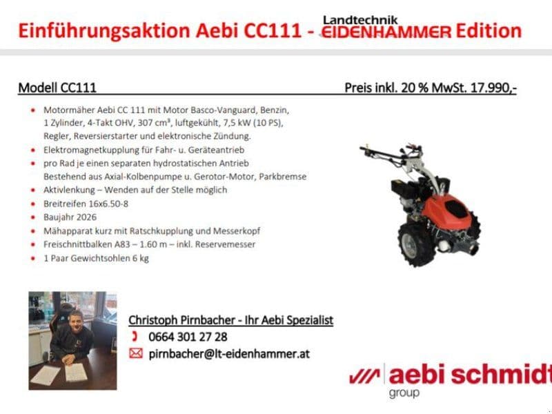 Aebi CC 111 Einführungsaktion