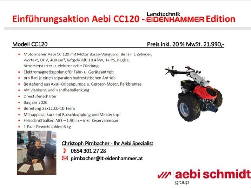 Aebi CC 120 Einführungsaktion