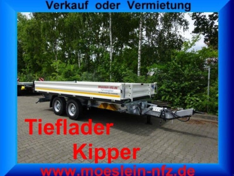Möslein TTD 13 Weiß 13 t Tandem 3- Seitenkipper Tieflader