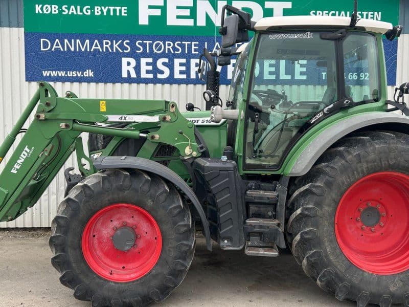 Fendt 516 Vario SCR Profi Få Timer Med 4x80 Frontlæsser