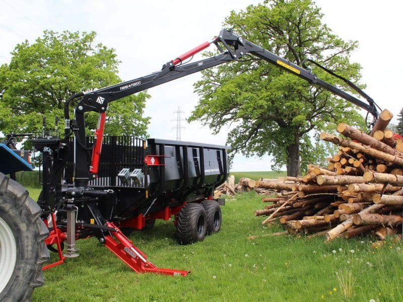 Farmi Rückewagen 12to-7,20m Kran Astwanne Hardox