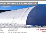 Rundbogenhalle Lagerzelt Bauzelt Agrarhalle 12x9m Statik - Afbeelding 1