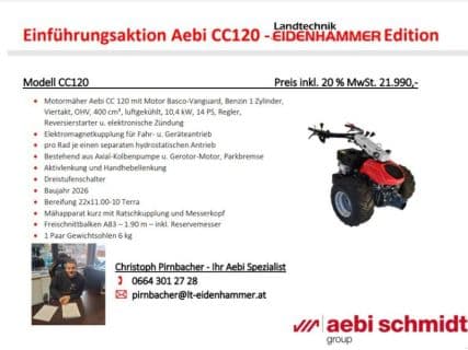 Aebi CC 120 Einführungsaktion