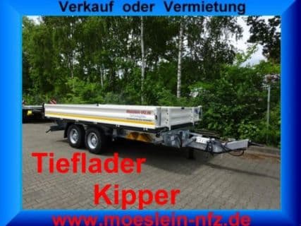 Möslein TTD 13 Weiß 13 t Tandem 3- Seitenkipper Tieflader