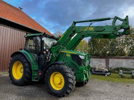 John Deere 6155R + 663R