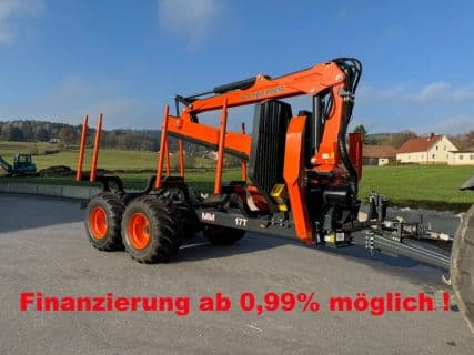 MTM 17T 17to 9,80m Kran Forwarder Rungen Druckluft Dpelrohrrahmen