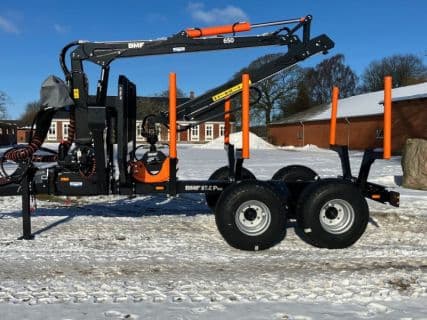 BMF 8 t. skovvogn med 6,5 m. kran