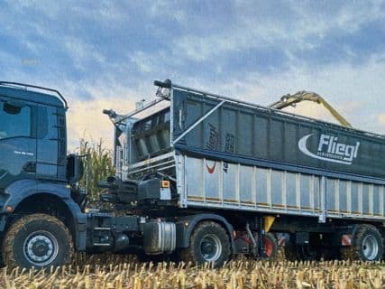Fliegl ASS 298, 2 Achs AGRO- Truck, Abschiebe-Sattellieger, Aktion